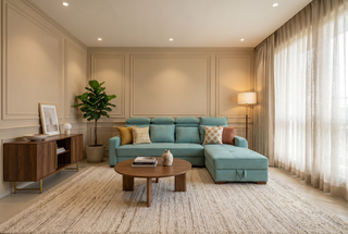 Aqua L-shaped Sofa