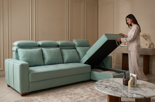 Aqua L-shaped Sofa