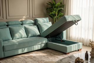Aqua L-shaped Sofa